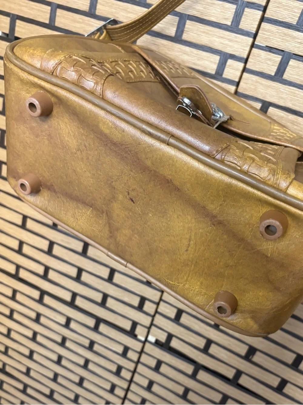 American tourister brown carry on bag